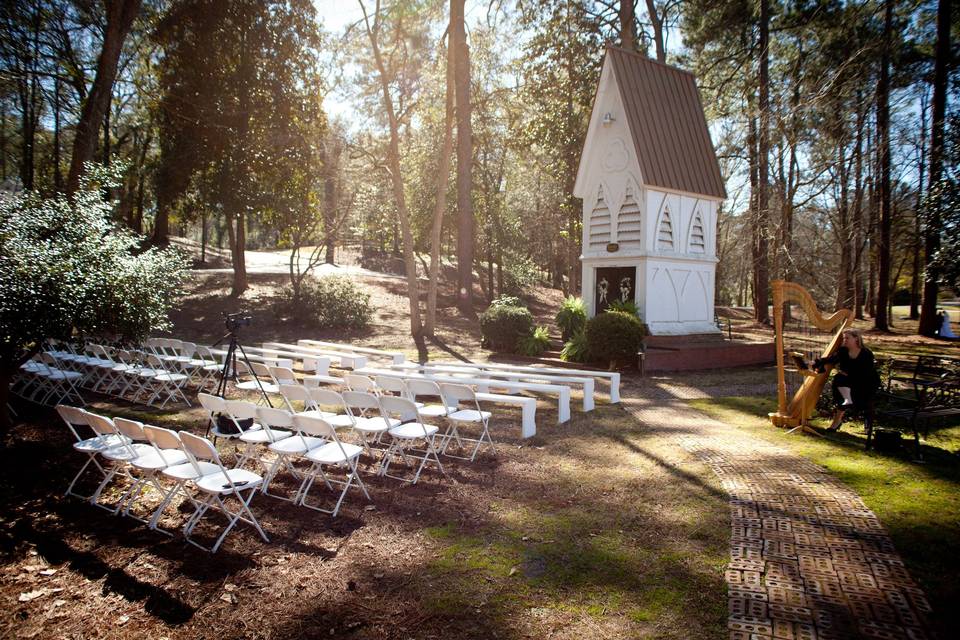 Outdoor ceremony setup