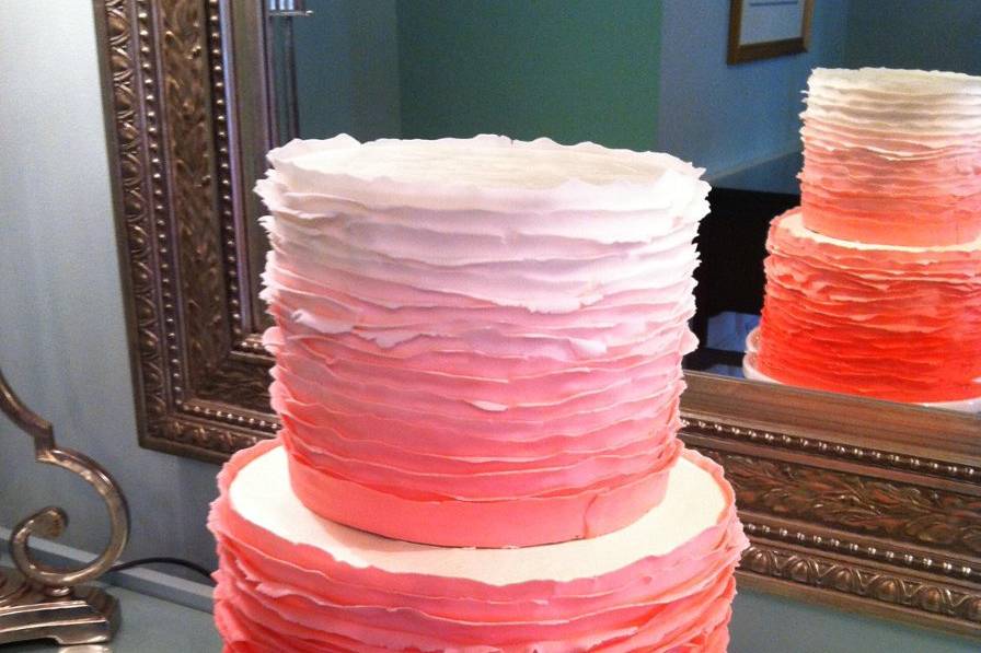 Ombre pink cake