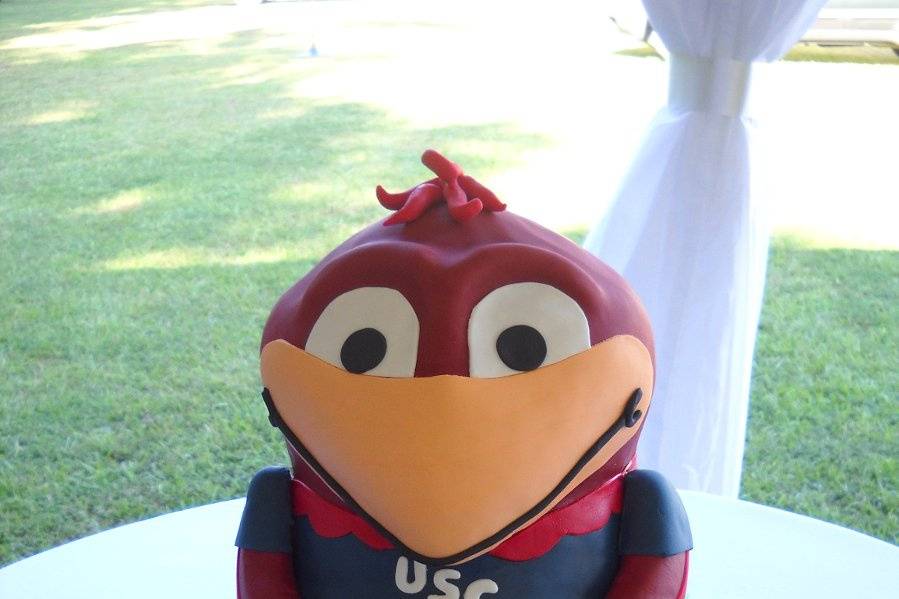 Bird mascot cake
