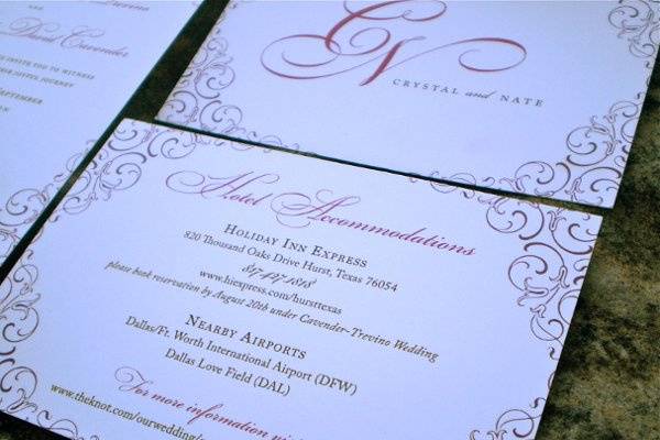 Crystal & Nate Wedding Invitation Suite detail