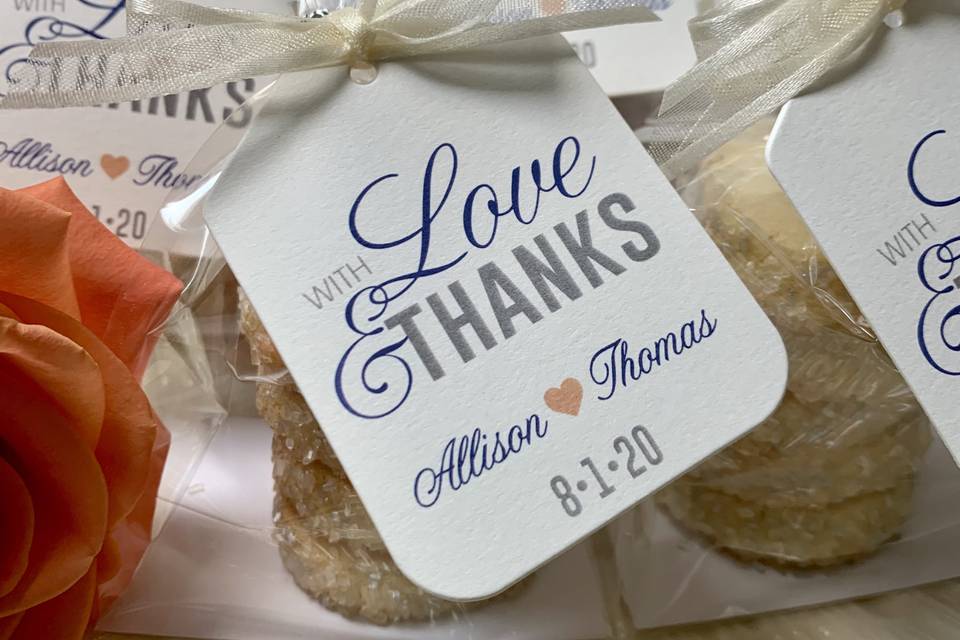 Personalized wedding favors