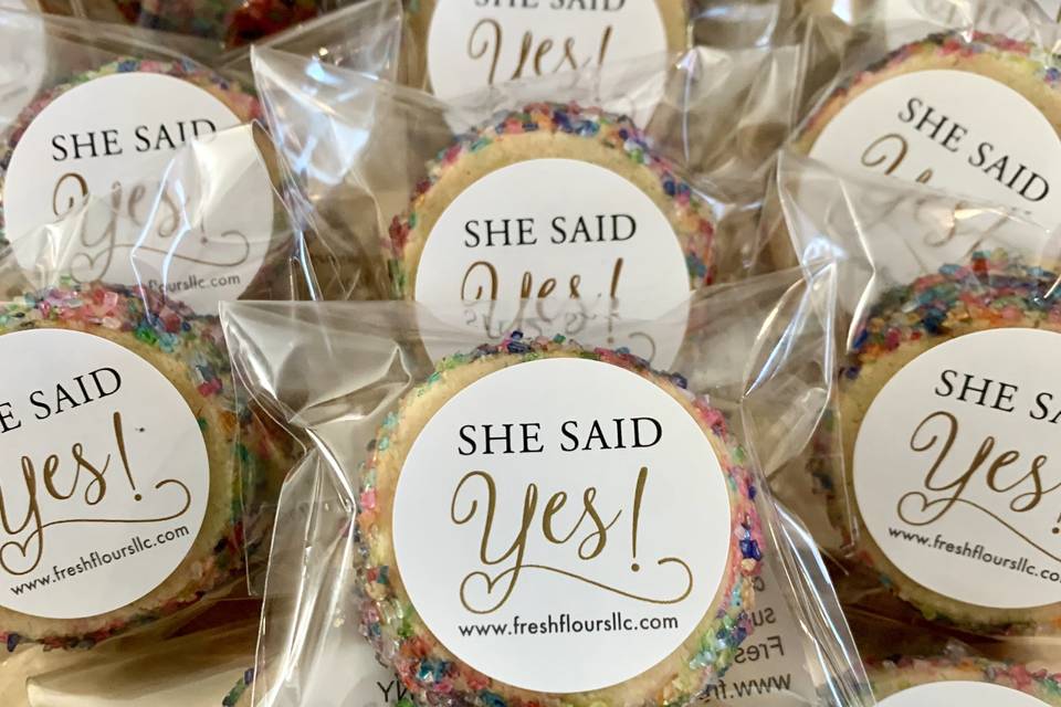 Mini engagement party favors