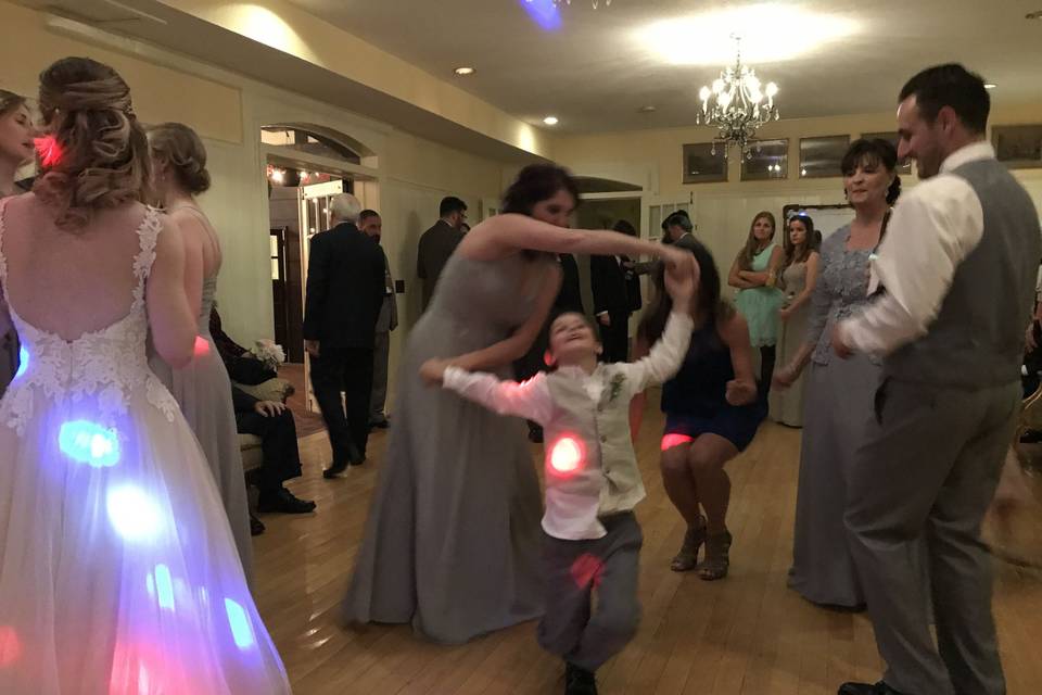 On the dance floor