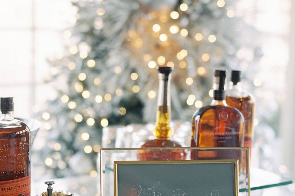 Bourbon bar for the holidays