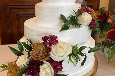 Wedding cake flower decor