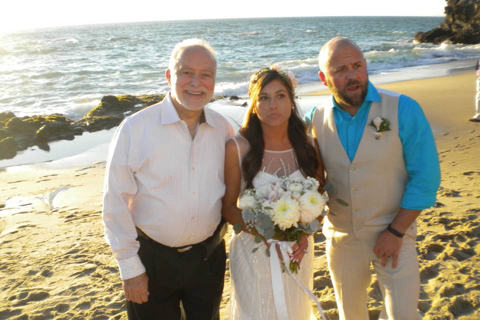 A beach wedding