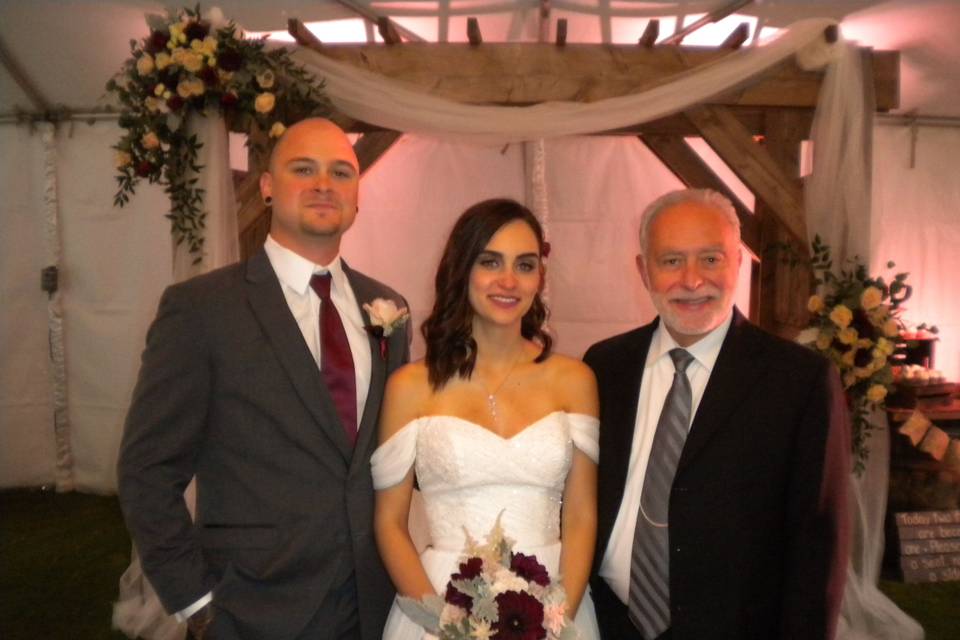 A beach wedding