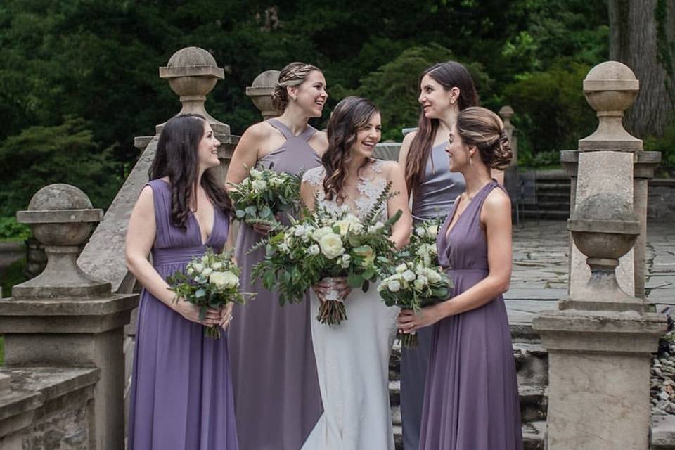 Bride and maids