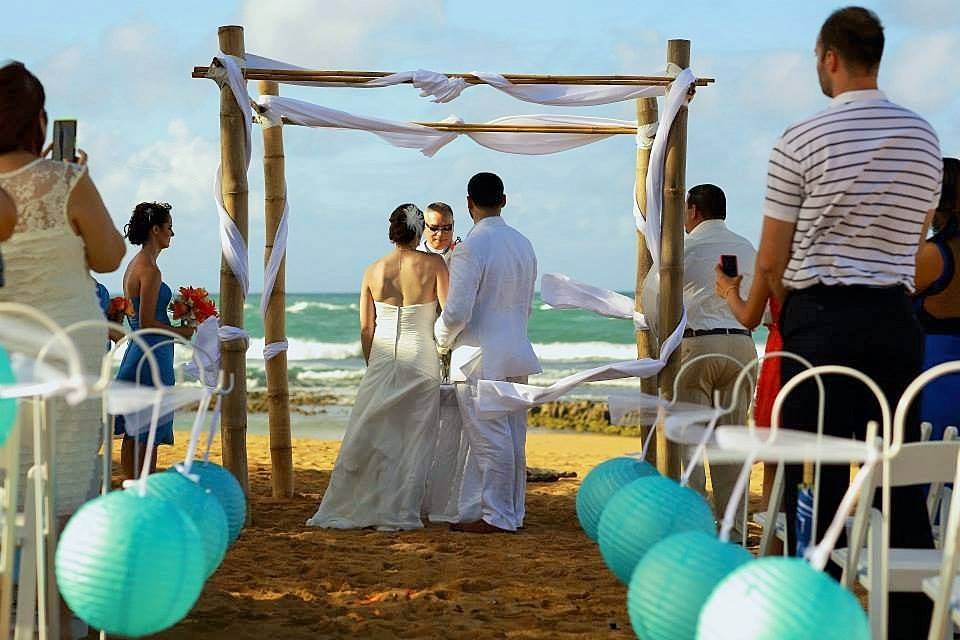 Outdoor wedding ceremony