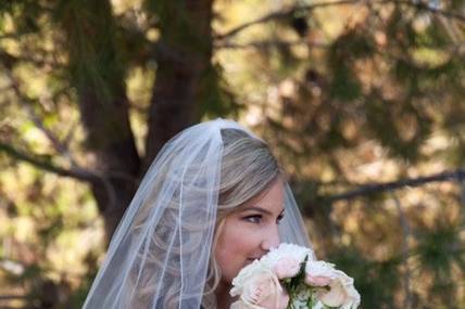 The bride in her veil