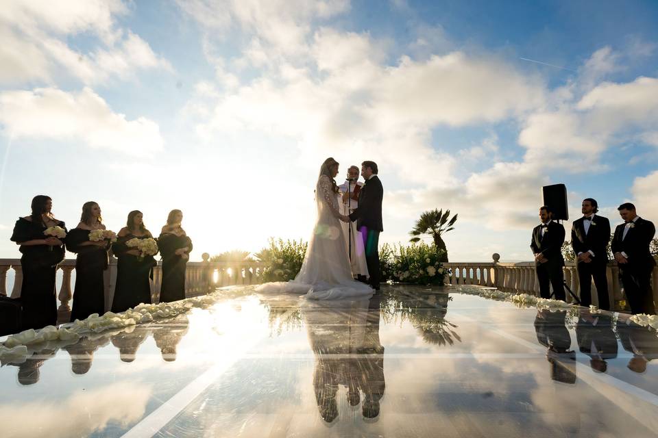 Villa Como Ceremony on water
