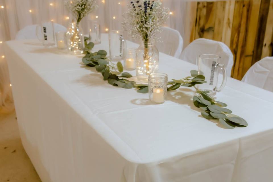 Bridal party table design
