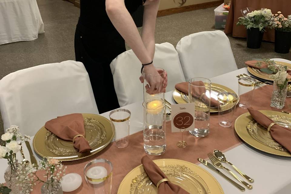 Setting up floating candles