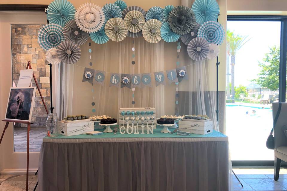 Baby Shower Dessert Display