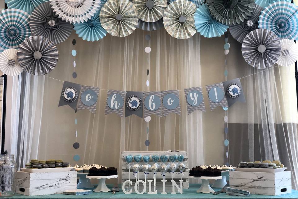 Baby Shower Dessert Display