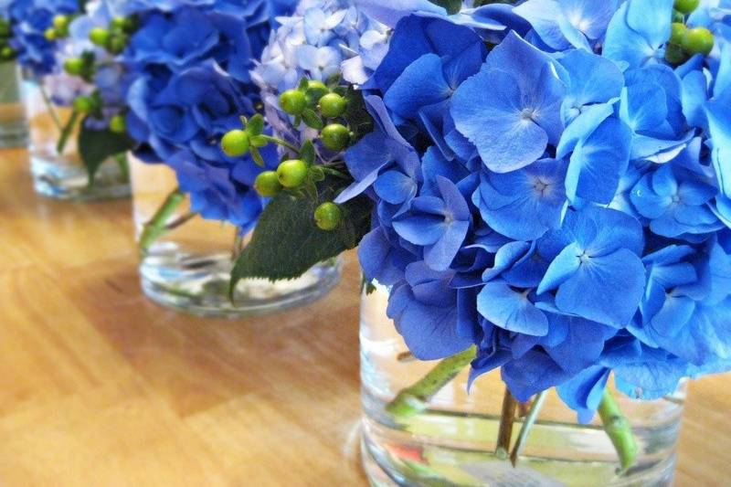 Blue floral arrangement