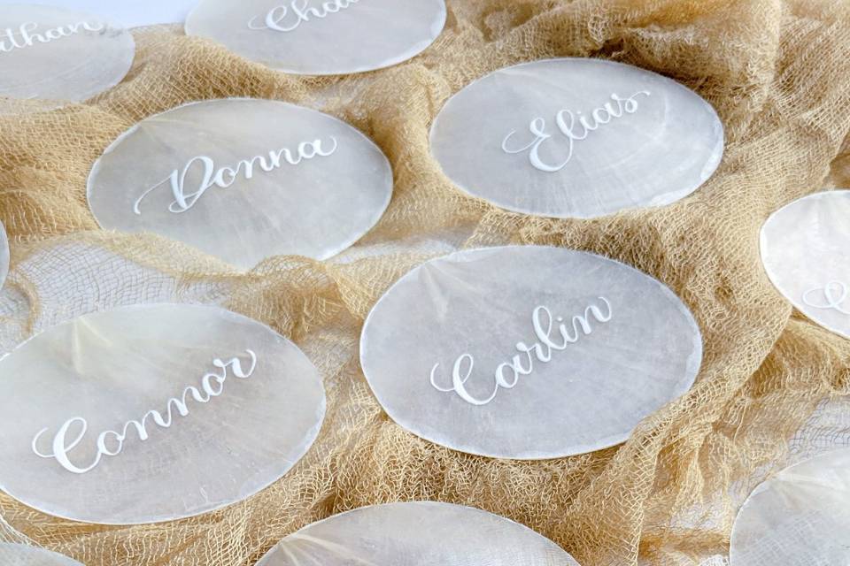 Capiz Shell Place Cards