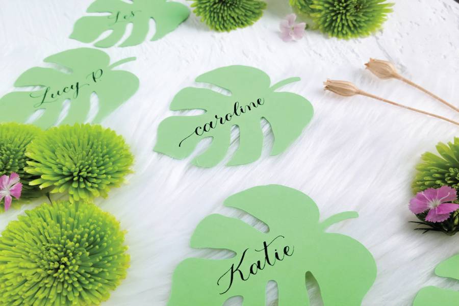 Green Leaf Place Cards