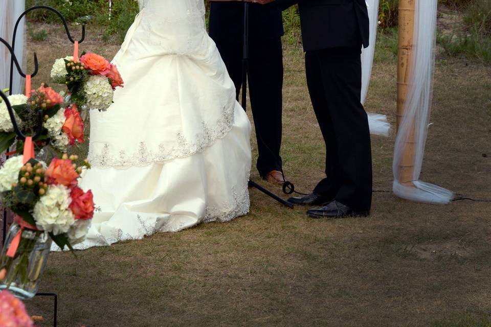 Outdoor wedding ceremony