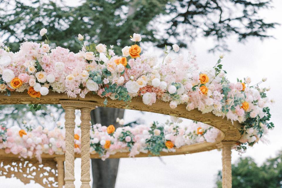 Outdoor Floral Mandap