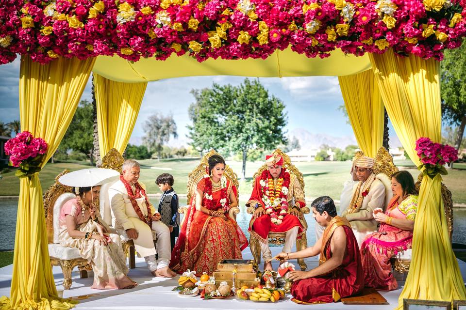 Vibrant Indian Wedding Stage