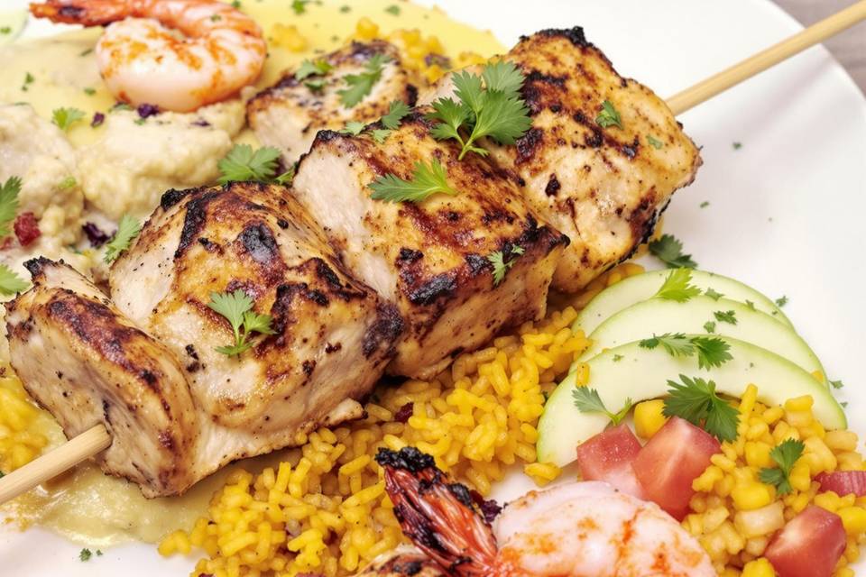 Chicken Kebob plate