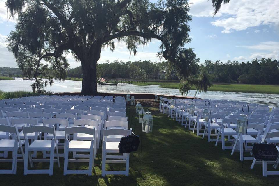 Chairs set up