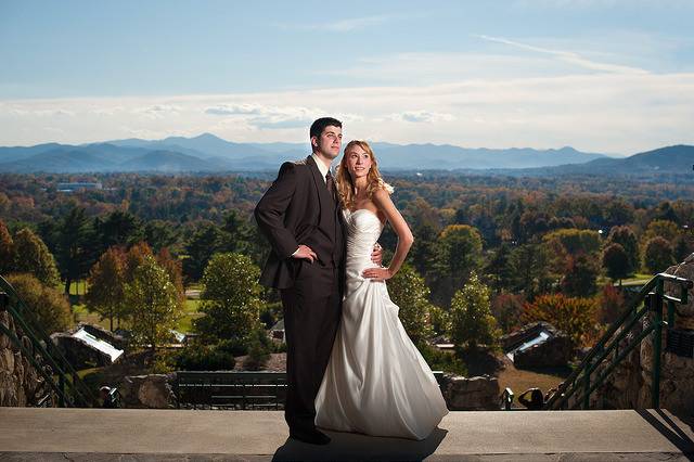 The bride and groom