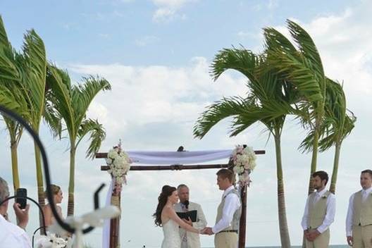 Outdoor wedding ceremony