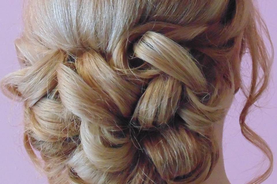 Blond updo