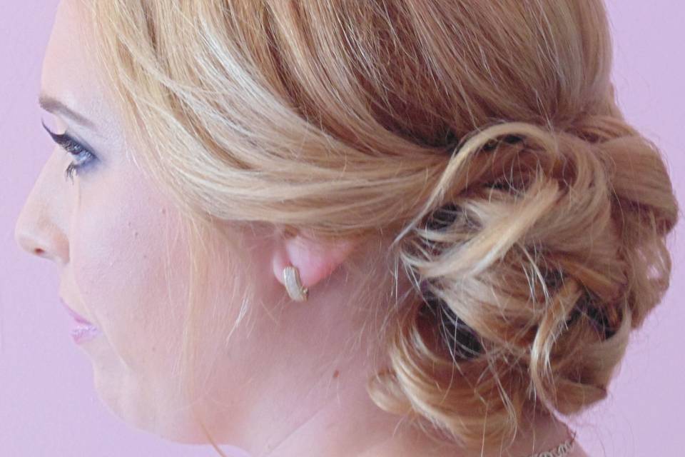 Slightly messy updo