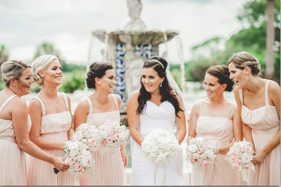 Bride and friends