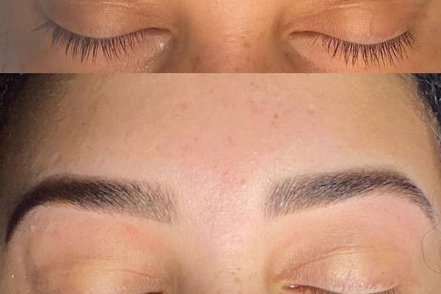 Brow tint and wax