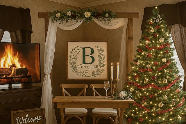 Holiday Living room wedding