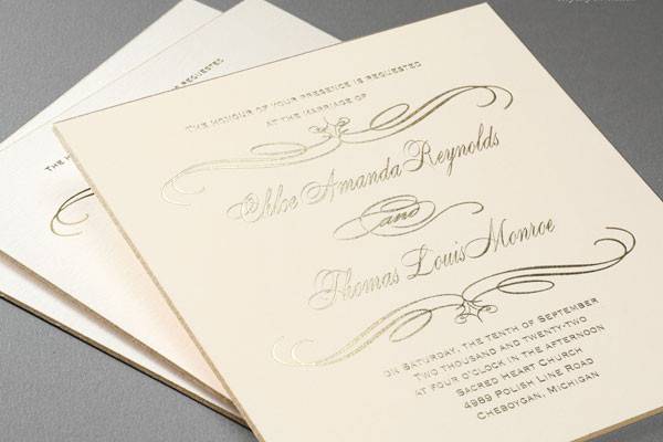 Gilded Goil Foil Invitations