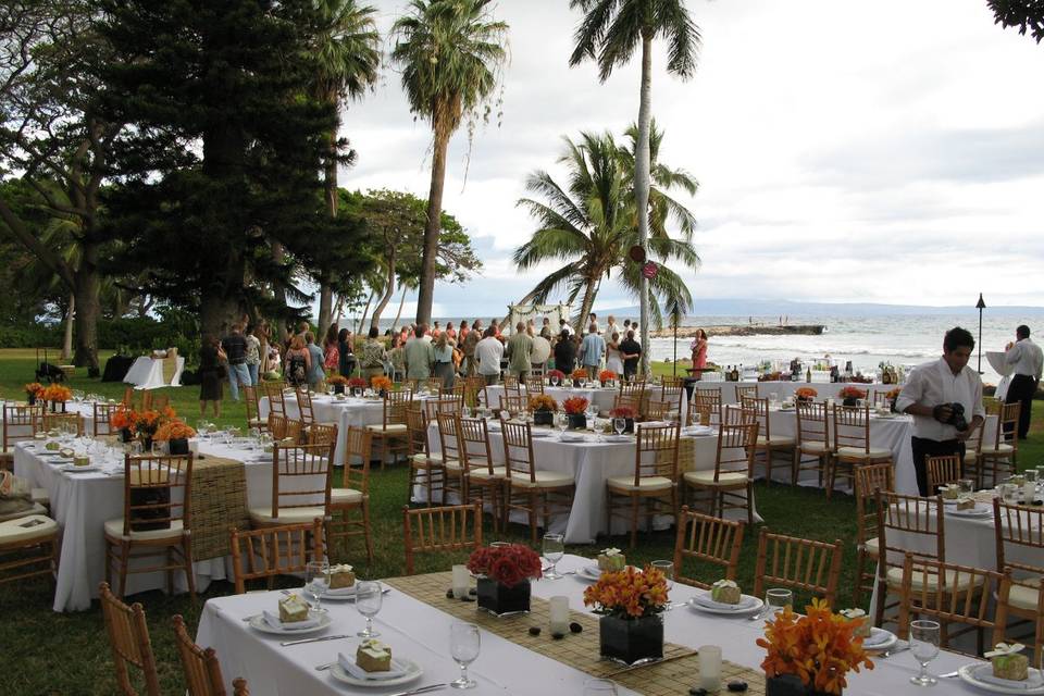 Wedding Reception at the Olowalu Plantation House on Maui.
