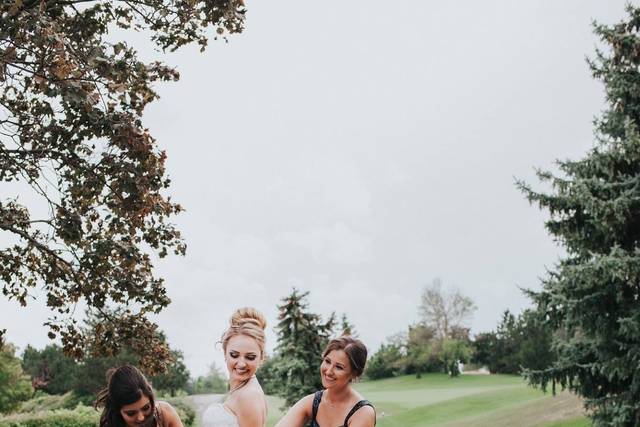 The bride and her maids