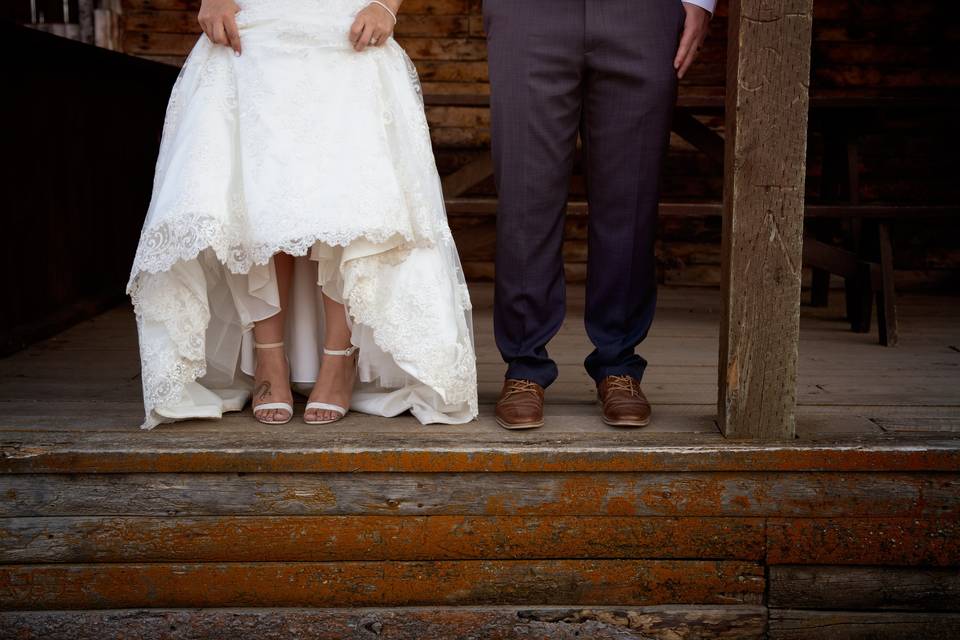 Wedding couple detail shot