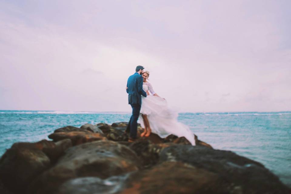 Couple beach photo