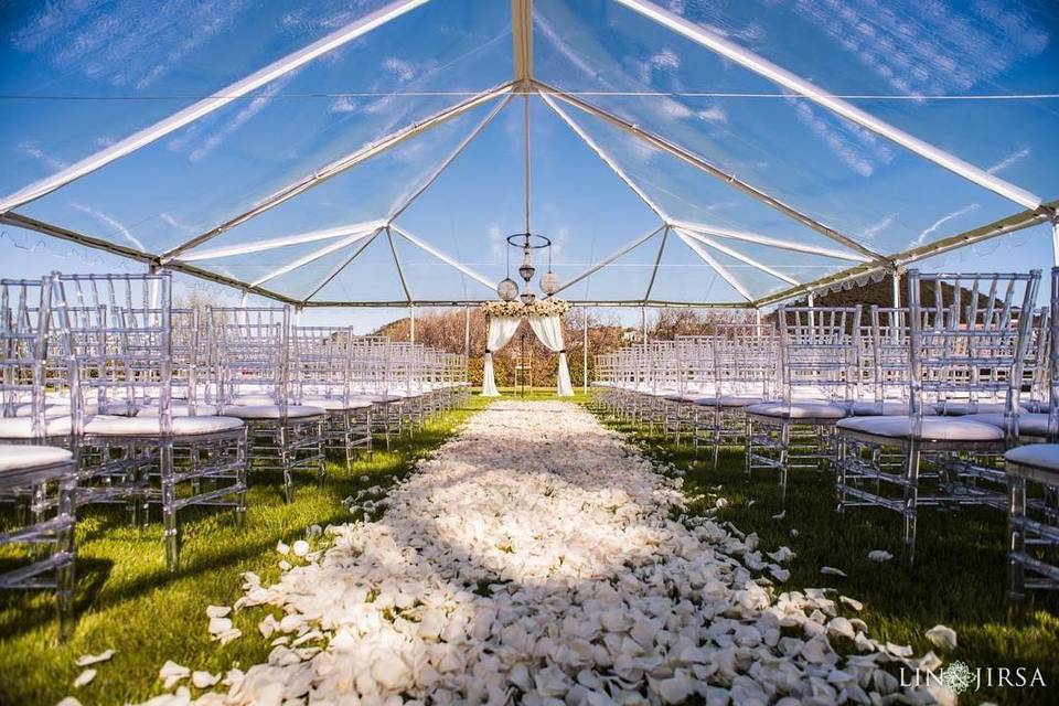 Wedding ceremony area