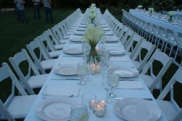 8ft Rectangular Table Rentals   Long Island NY