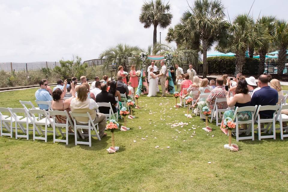 Wedding ceremony area