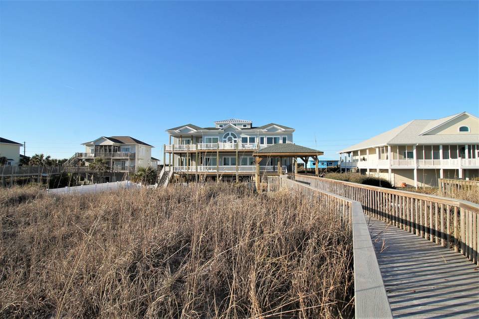 View of Topsail Manor from beach