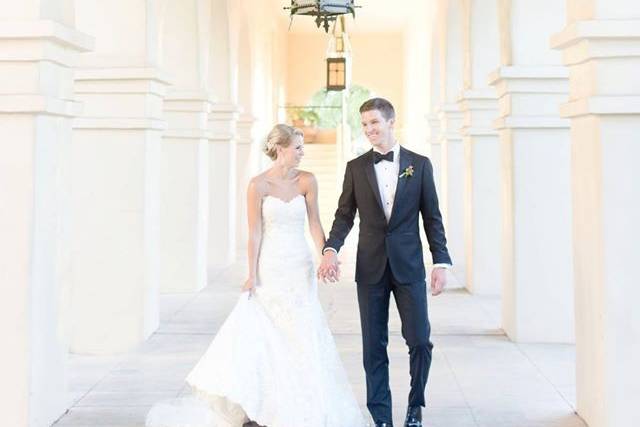 Couple holding hands