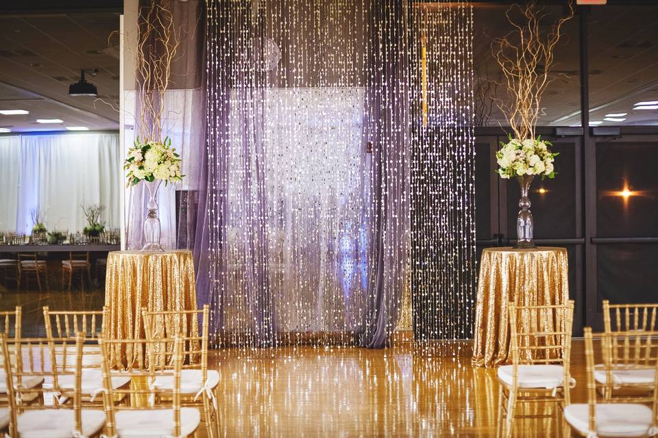 Shimmering backdrops