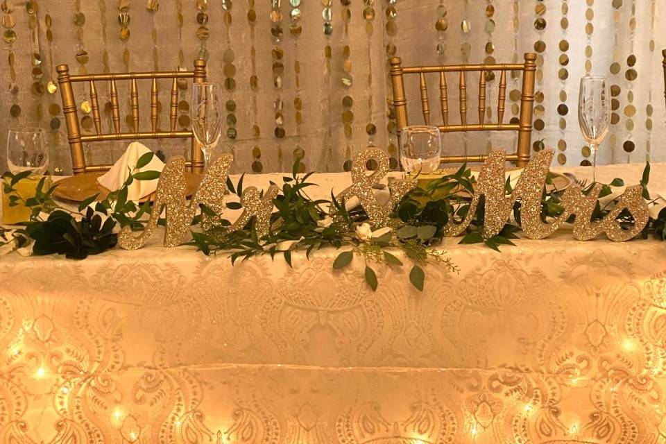 Head Table Elegance!