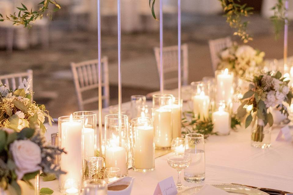 Elevated Centerpieces & Candle