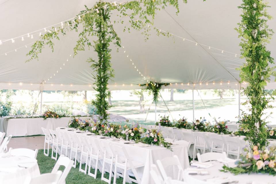 Wildflowers & Tent Greenery