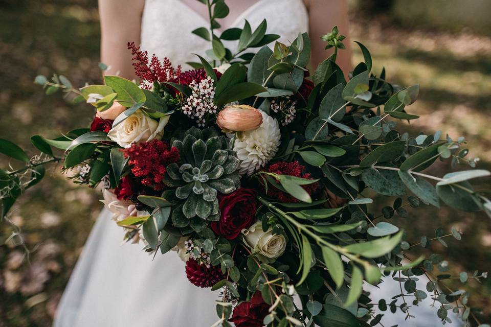 Rustic, vintage bridal bouquet