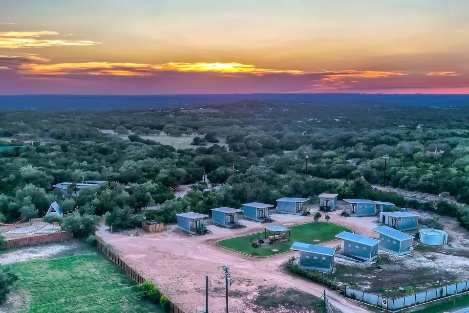 Cottages at Sunset